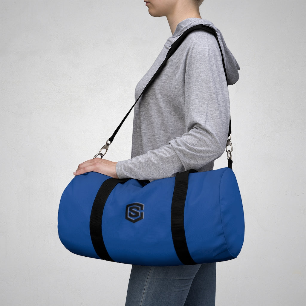 Blue Duffel Bag Black Logo
