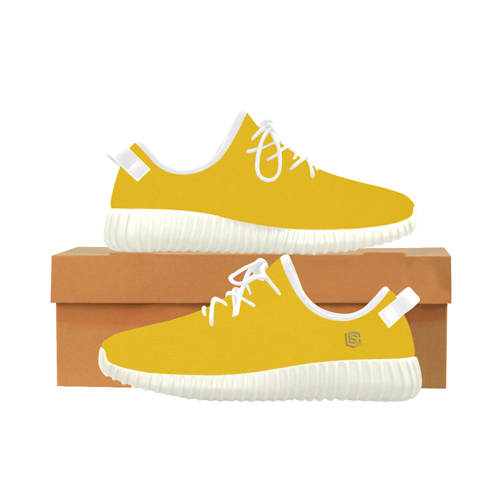 gold logo Grus Women's Breathable Woven Running Shoes (Model 022)