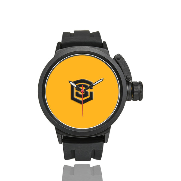 ORANGE MEN SPORT WATCH BLACK LOGO Men's Sport Watch (Model 309)