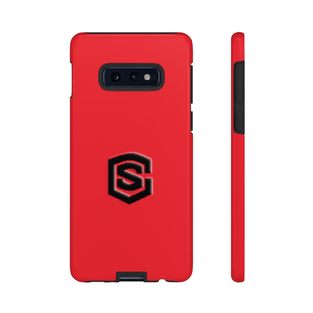 Red Tough Cases Black Logo