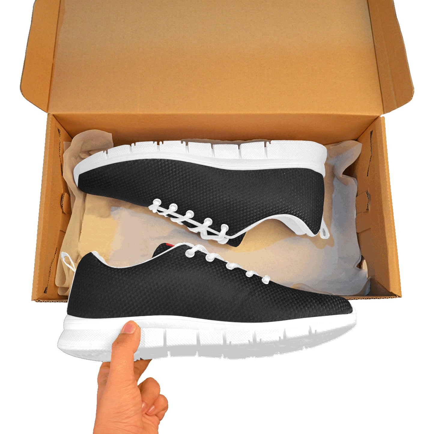 red logo Men's Breathable Running Shoes (Model 055)