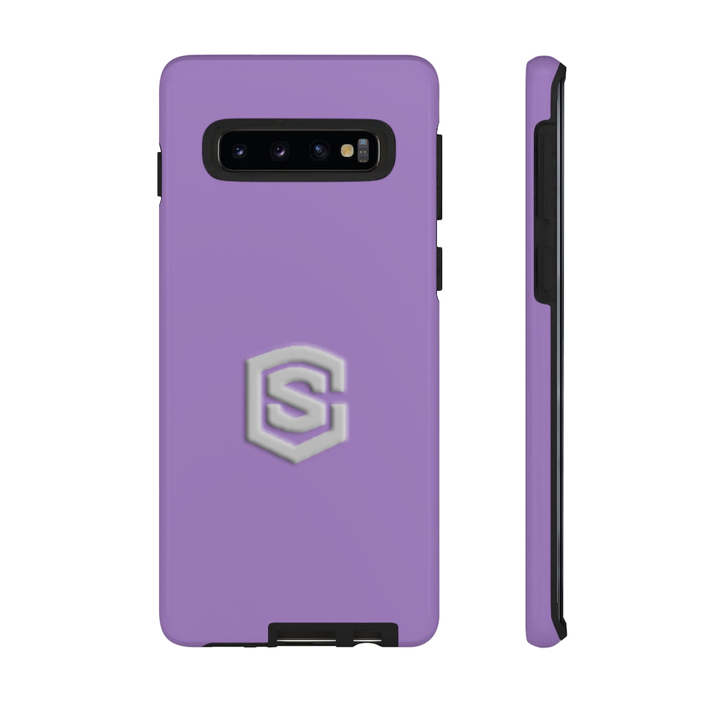 Purple Tough Cases Silver Logo