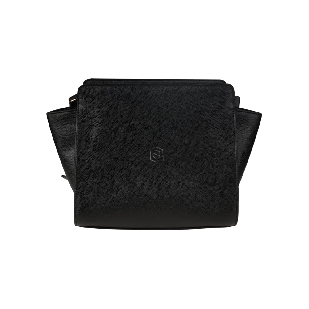 BLACK SATCHEL BAG black logo Satchel Bag (Model 1635)