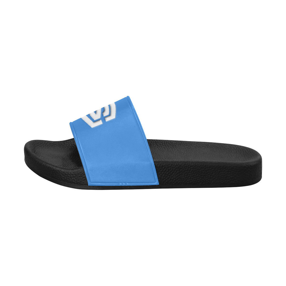 white logo Men's Slide Sandals (Model 057)