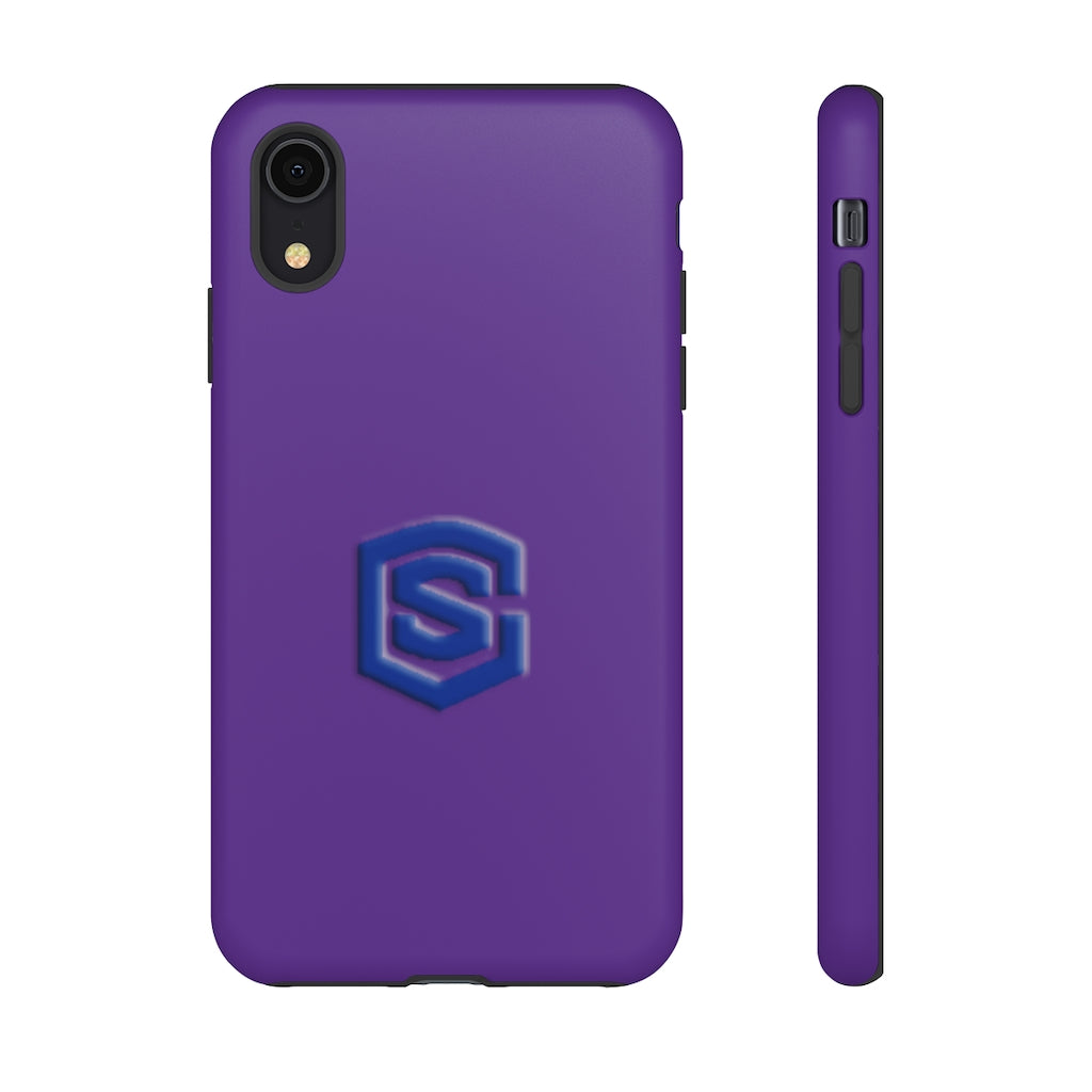 Purple Tough Cases Blue Logo