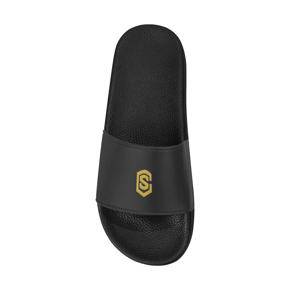 gold logo Men's Slide Sandals (Model 057)
