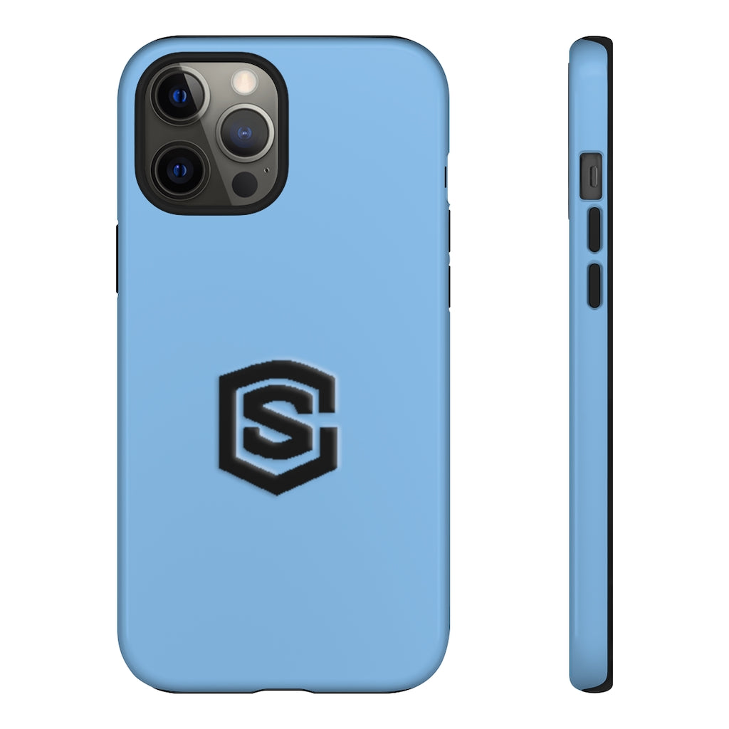 Blue Tough Cases Black Logo