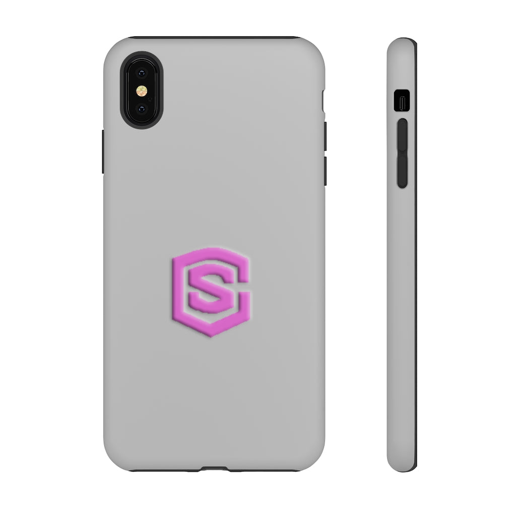 Silver Tough Cases Pink Logo