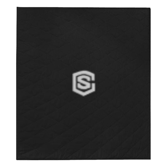 BLACK CISTOM QUILT SELVER LOGO Custom Quilt  70" x 80"
