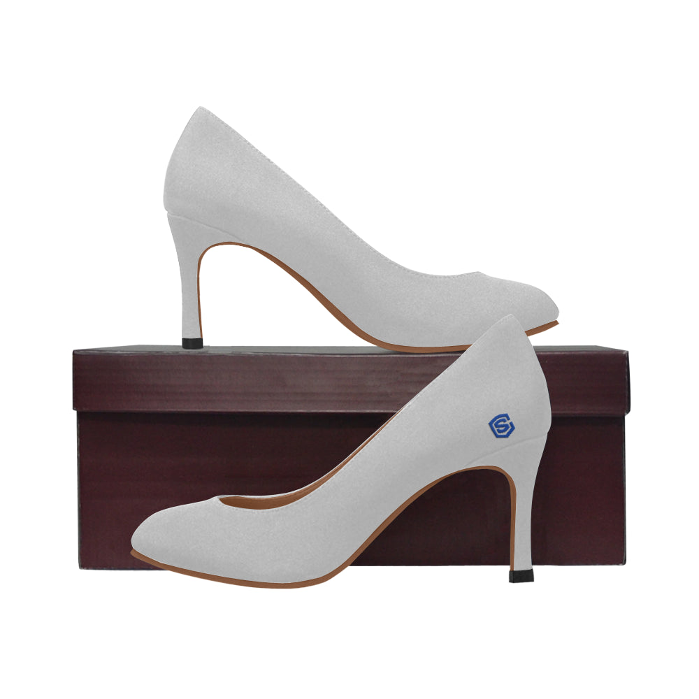 PINK Women's High Heels blue logo Women's High Heels (Model 048)