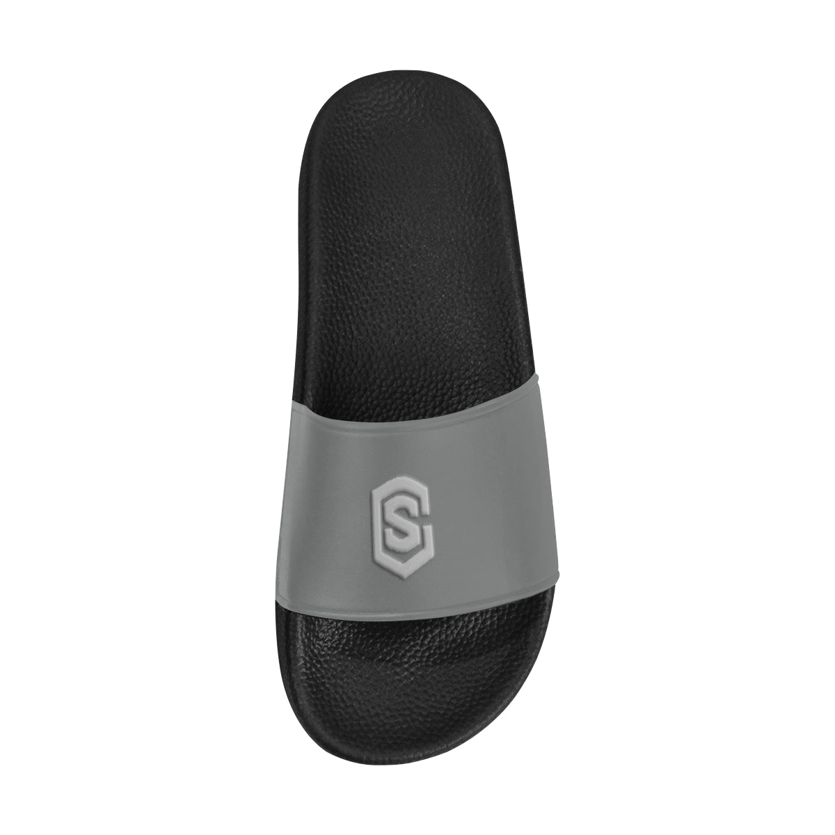 silver logo Men's Slide Sandals (Model 057)
