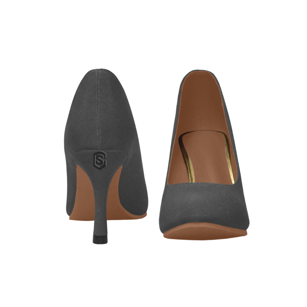 MAROON Women's High Heels black logo Women's High Heels (Model 048)