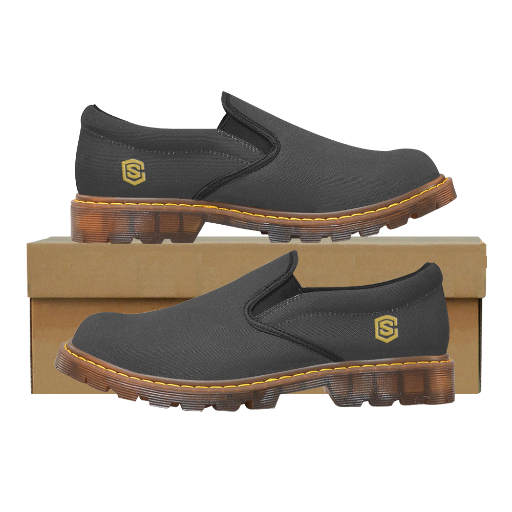 gold logo Martin Men's Slip-On Loafer (Model 12031)