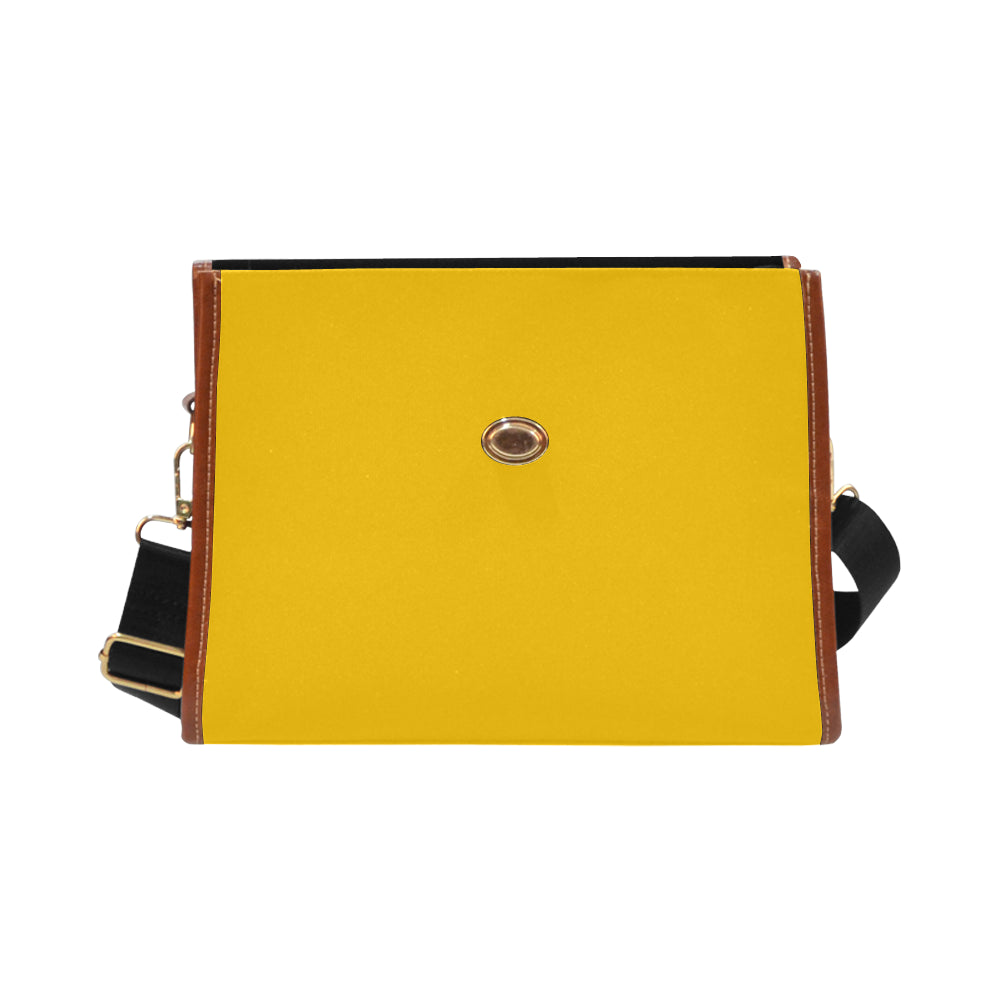 ORANGE WATERFROOF CANVAS BAG blue logo Waterproof Canvas Bag/All Over Print (Model 1641)