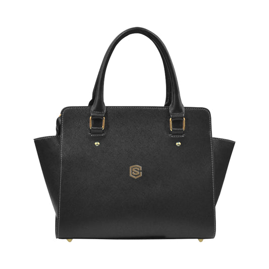 BLACK CLASSIC SHOULDER HANDBAG brown logo Classic Shoulder Handbag (Model 1653)
