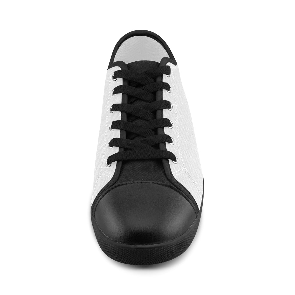 blue Logo Men's Canvas Shoes (Model 016)