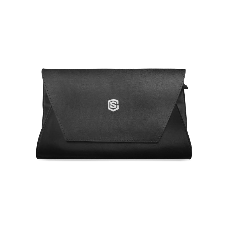 BLACK CLUTCH BAG silver logo Clutch Bag (Model 1630)