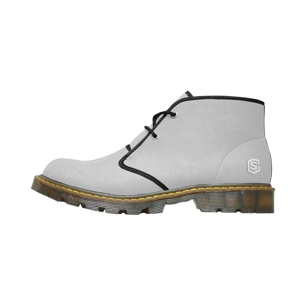 white logo Women's Nubuck Chukka Boots (Model 2402)