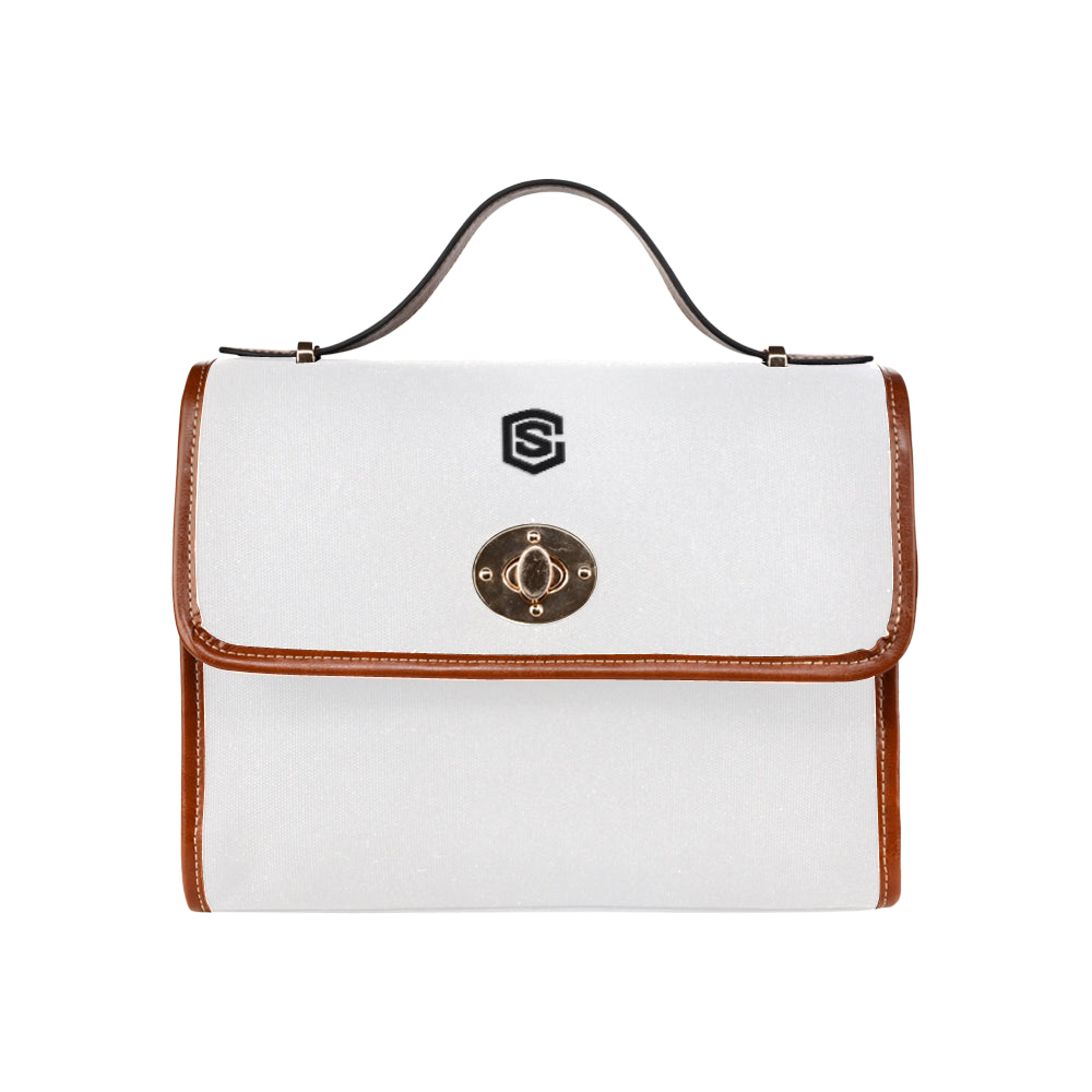 GRAY WATERFROOF CANVAS BAGblack logo Waterproof Canvas Bag/All Over Print (Model 1641)