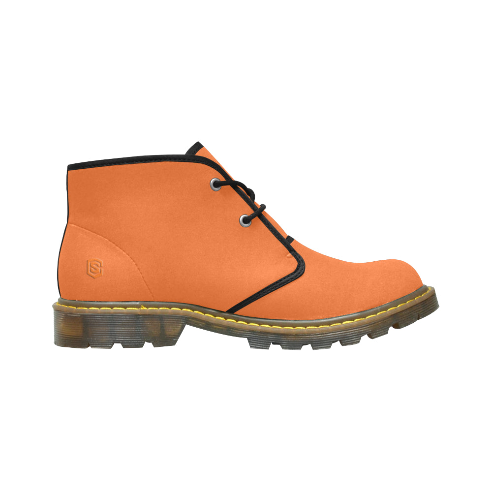 Orange Logo Men's Nubuck Chukka Boots (Model 2402)