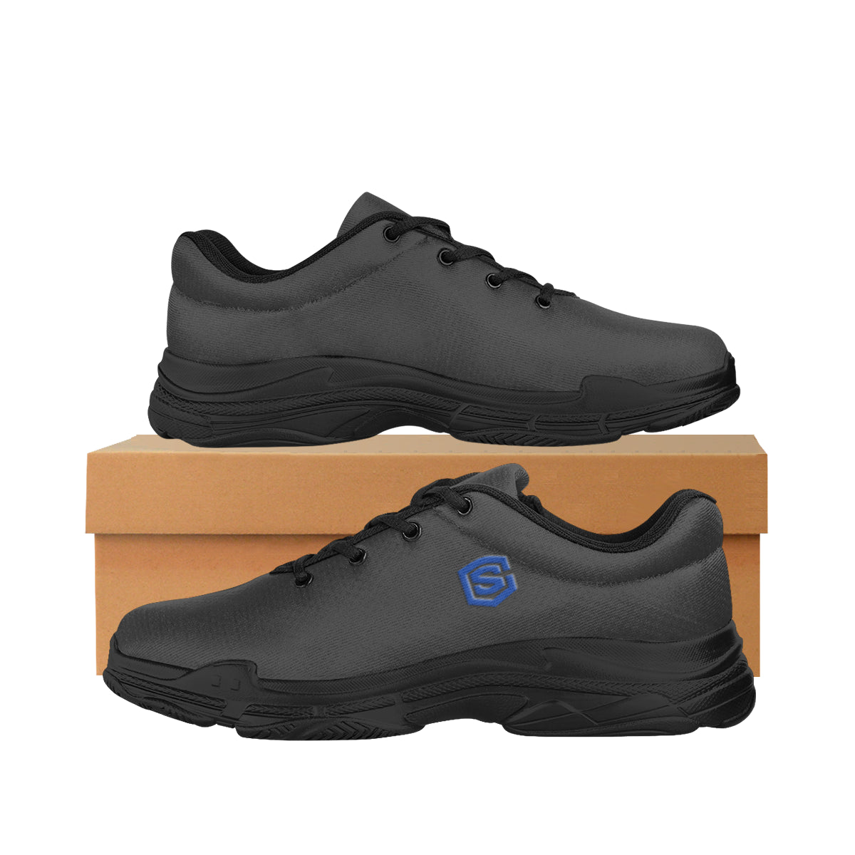 blue logo Lyra Men's Running Shoes (Model 058)