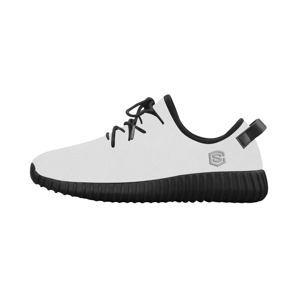 silver logo Grus Men's Breathable Woven Running Shoes (Model 022)