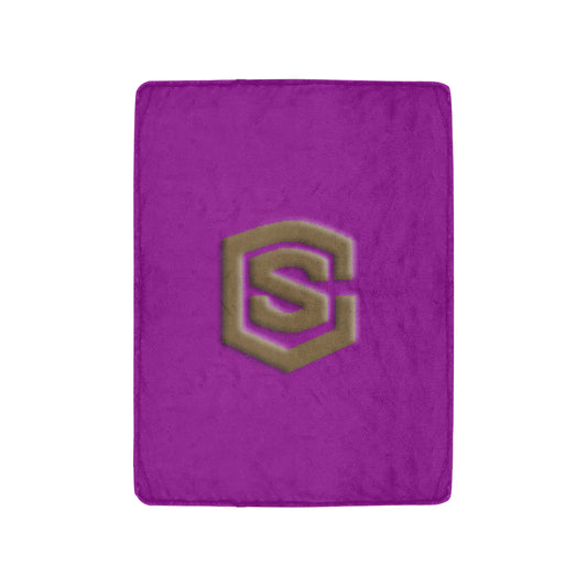 Purple Ultra-Soft Micro Fleece Blanket with Brown Logo Ultra-Soft Micro Fleece Blanket 30"x40"