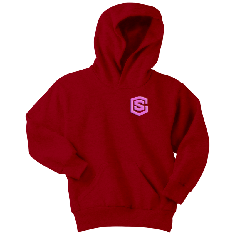 Youth Hoodie WITH PINK LOGO