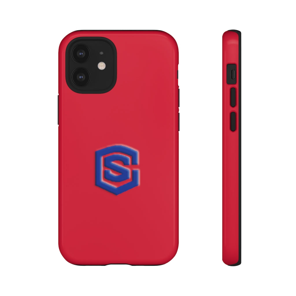Red Tough Cases Blue Logo