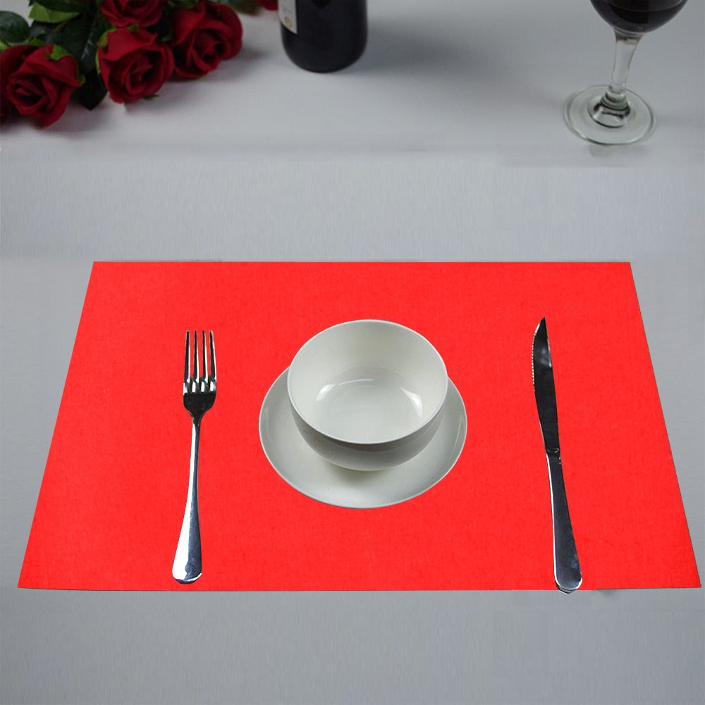 Red Placemats 12" x 18" With Blue Logo Placemats 12" x 18" (Set of 2)