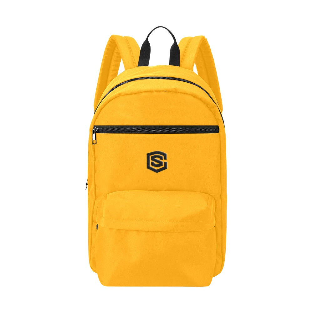 Orange Travel Backpack With Black Logo Travel Backpack(Large Capacity)(Model 1691)