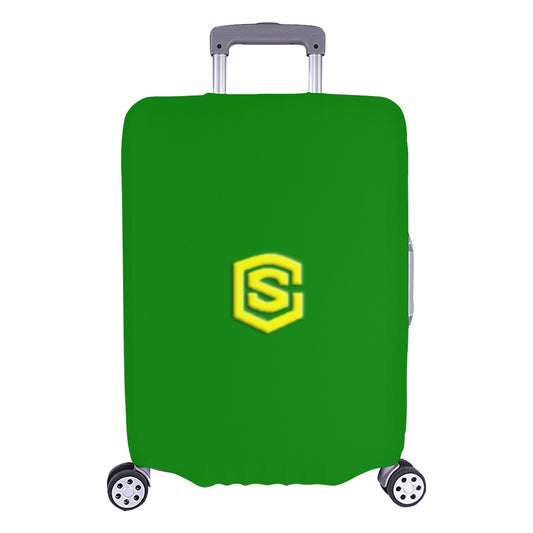 GREEN LUGGAGE COVER WITH YELLOW LOGO Luggage Cover (Large Size) (26"-28")