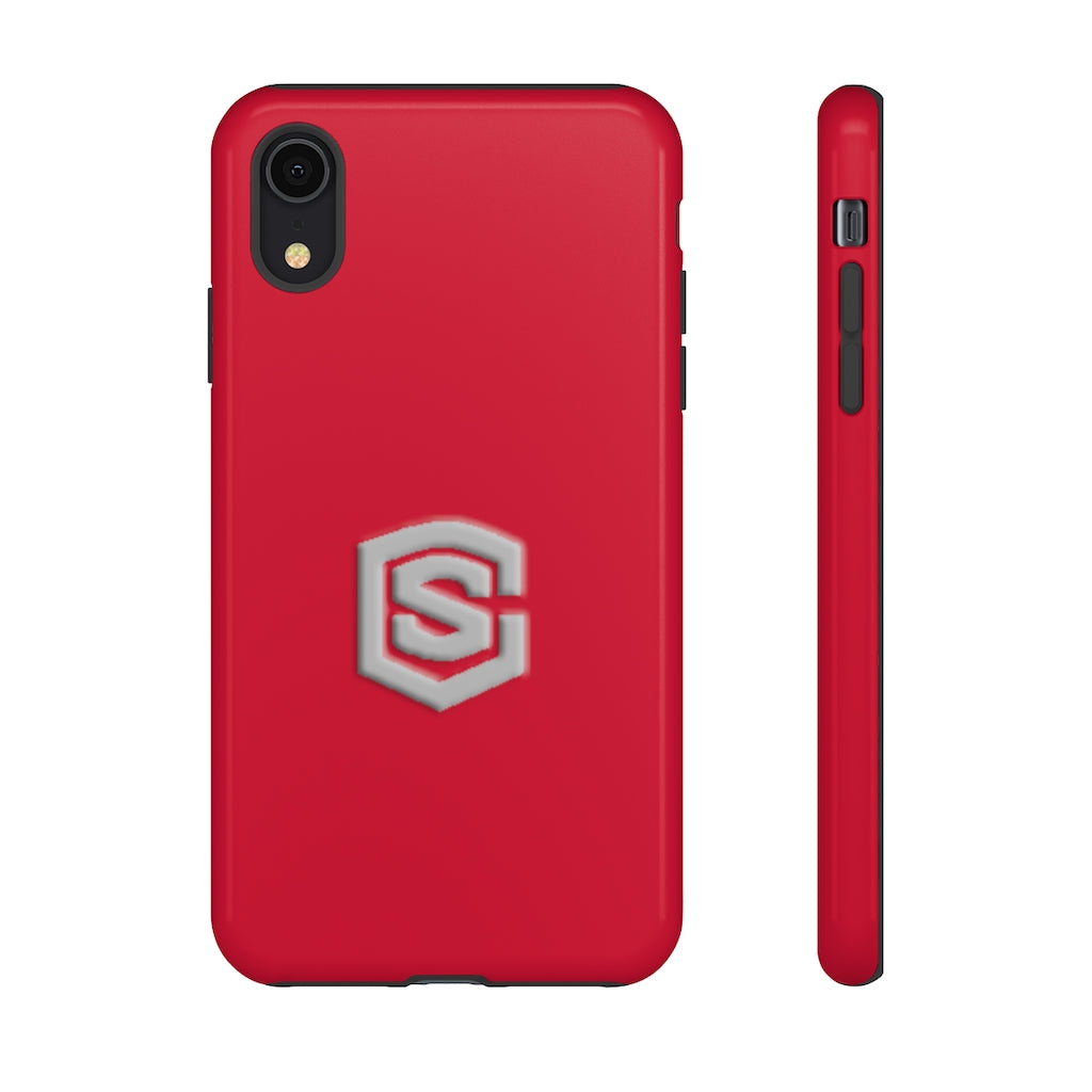 Red Tough Cases Silver Logo
