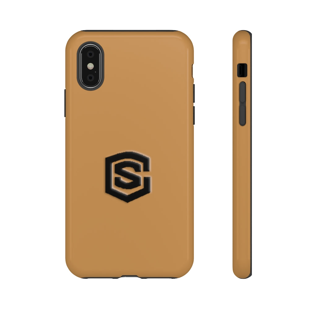Brown Tough Cases Black Logo