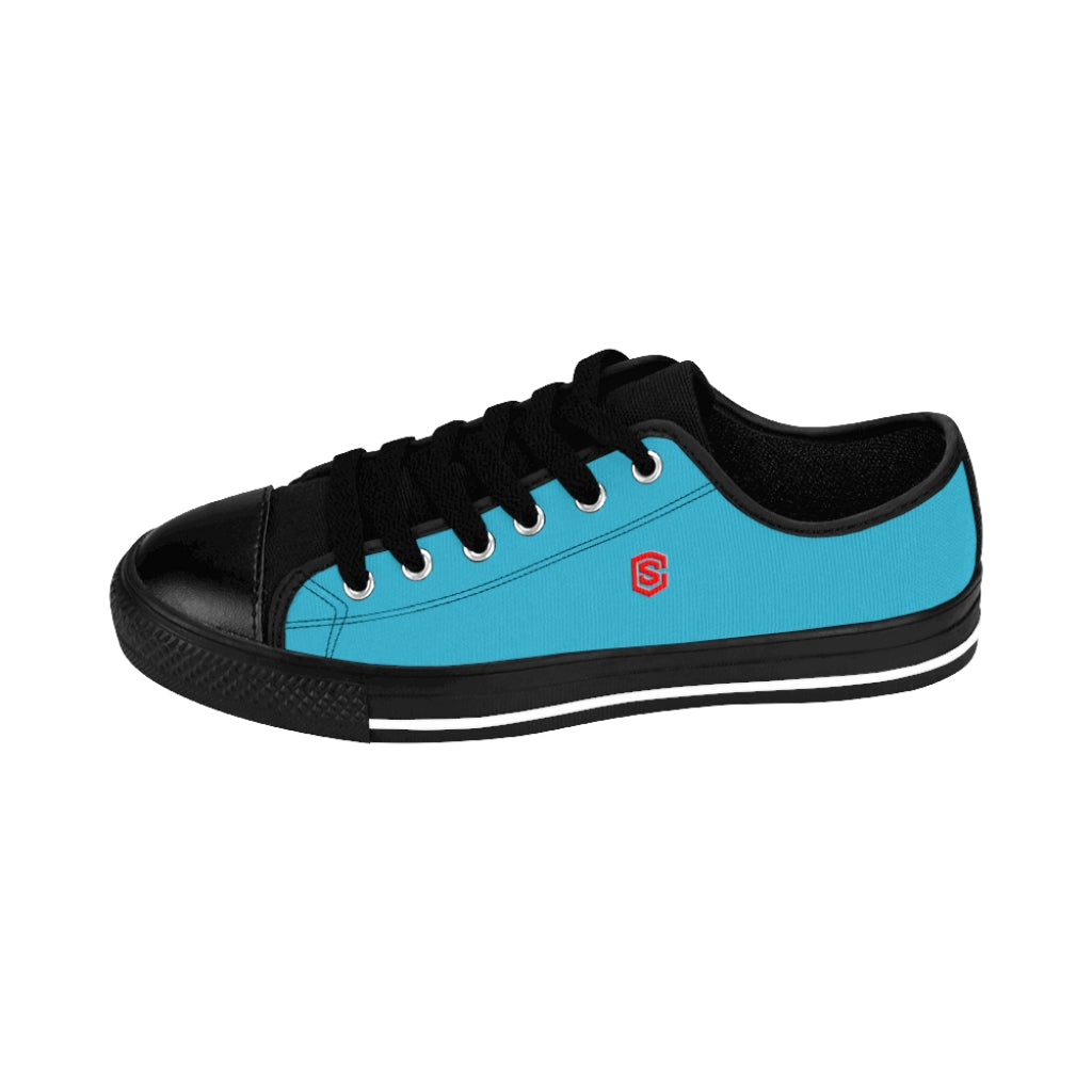 blue Men's Sneakers - red logo