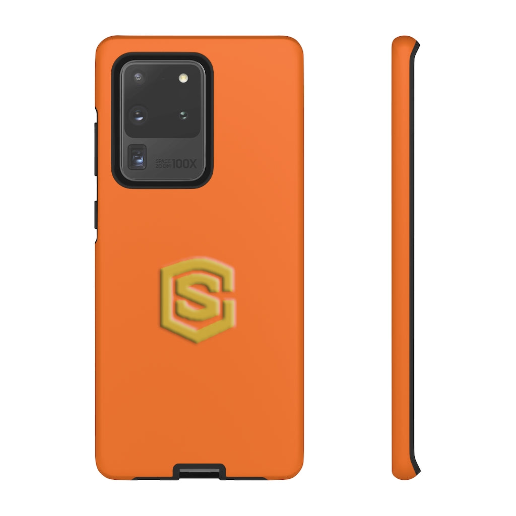 Orange Tough Cases Gold Logo