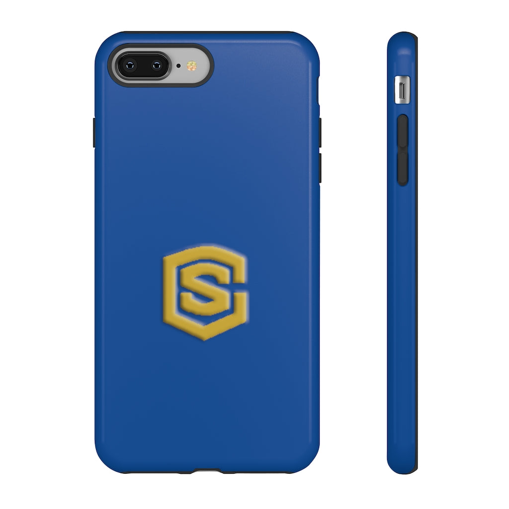 Blue Tough Cases Gold Logo