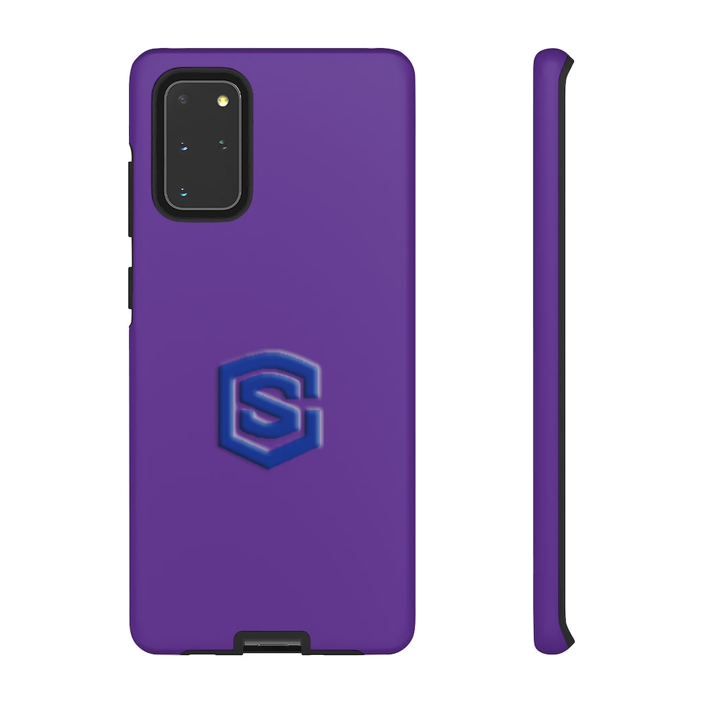 Purple Tough Cases Blue Logo