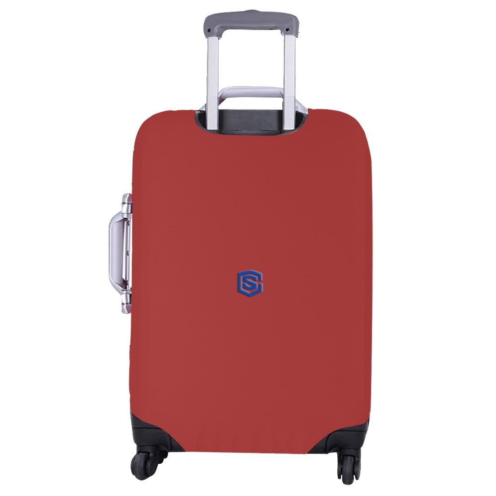 BROWN LUGGAGE COVER WITH BLUE LOGO Luggage Cover (Large Size) (26"-28")