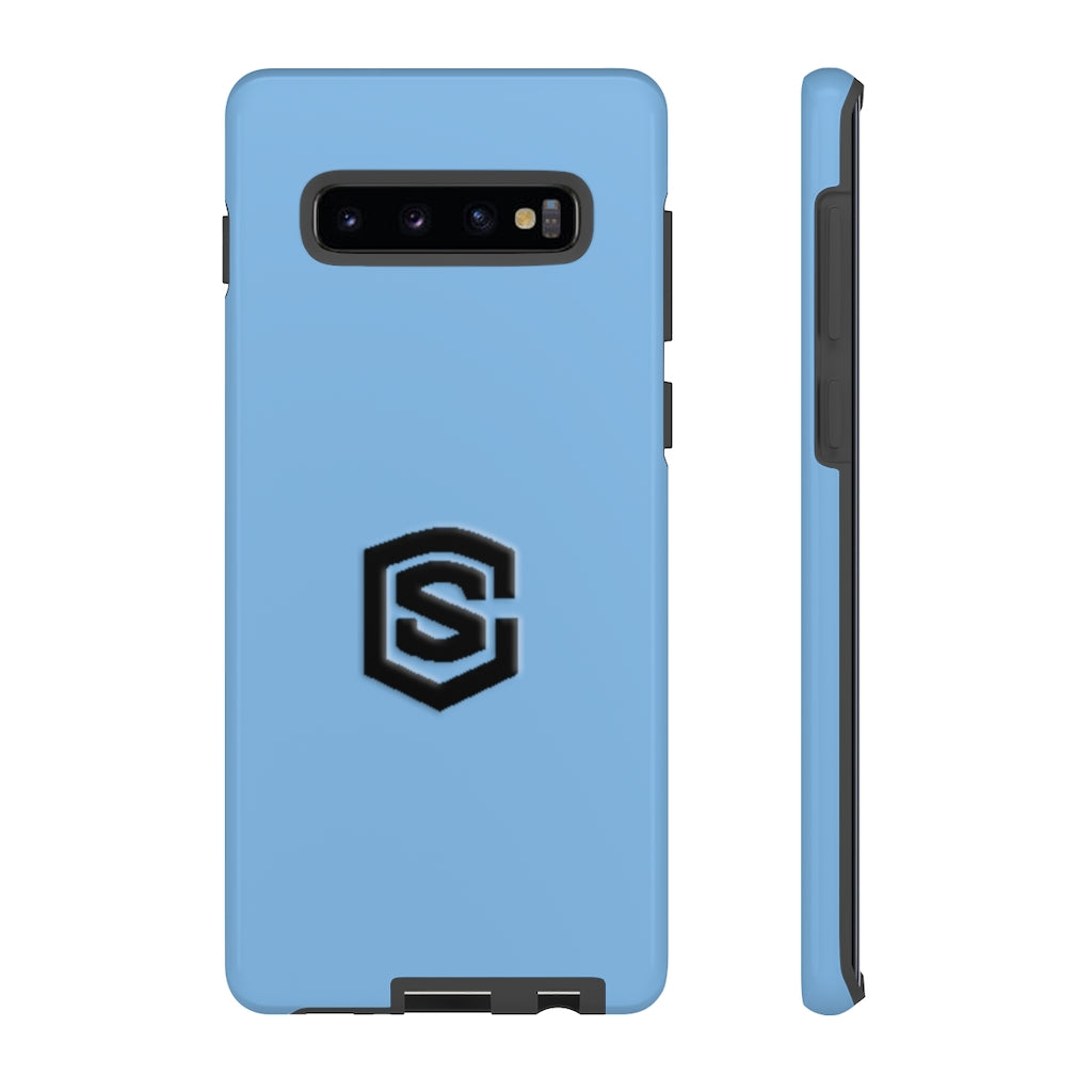 Blue Tough Cases Black Logo