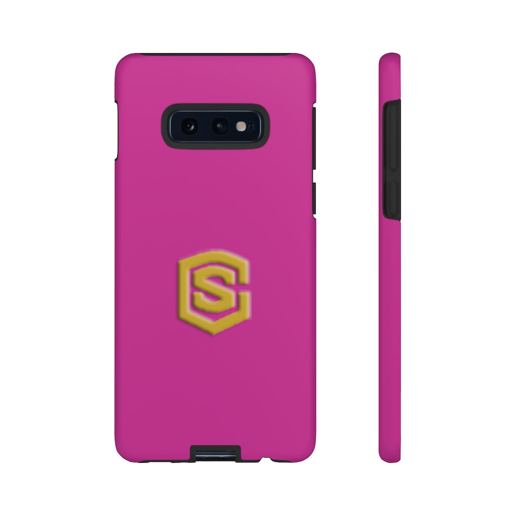 Pink Tough Cases Gold Logo