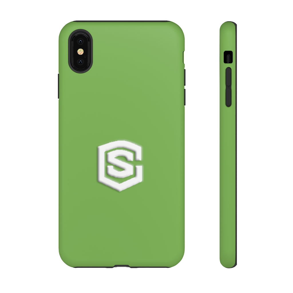 Green Tough Cases White Logo