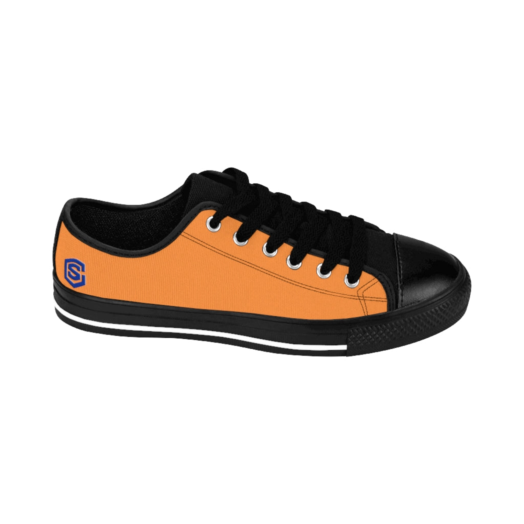 orange Women's Sneakers Blue logo