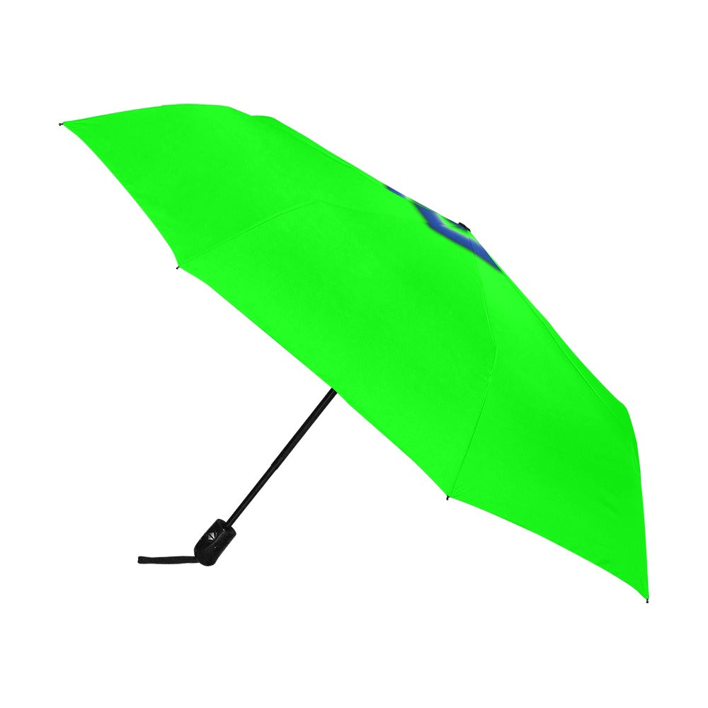 Green Anti-UV Automatic Umbrella With Blue Logo Anti-UV Automatic Umbrella(Outside Printing)(Model U09)