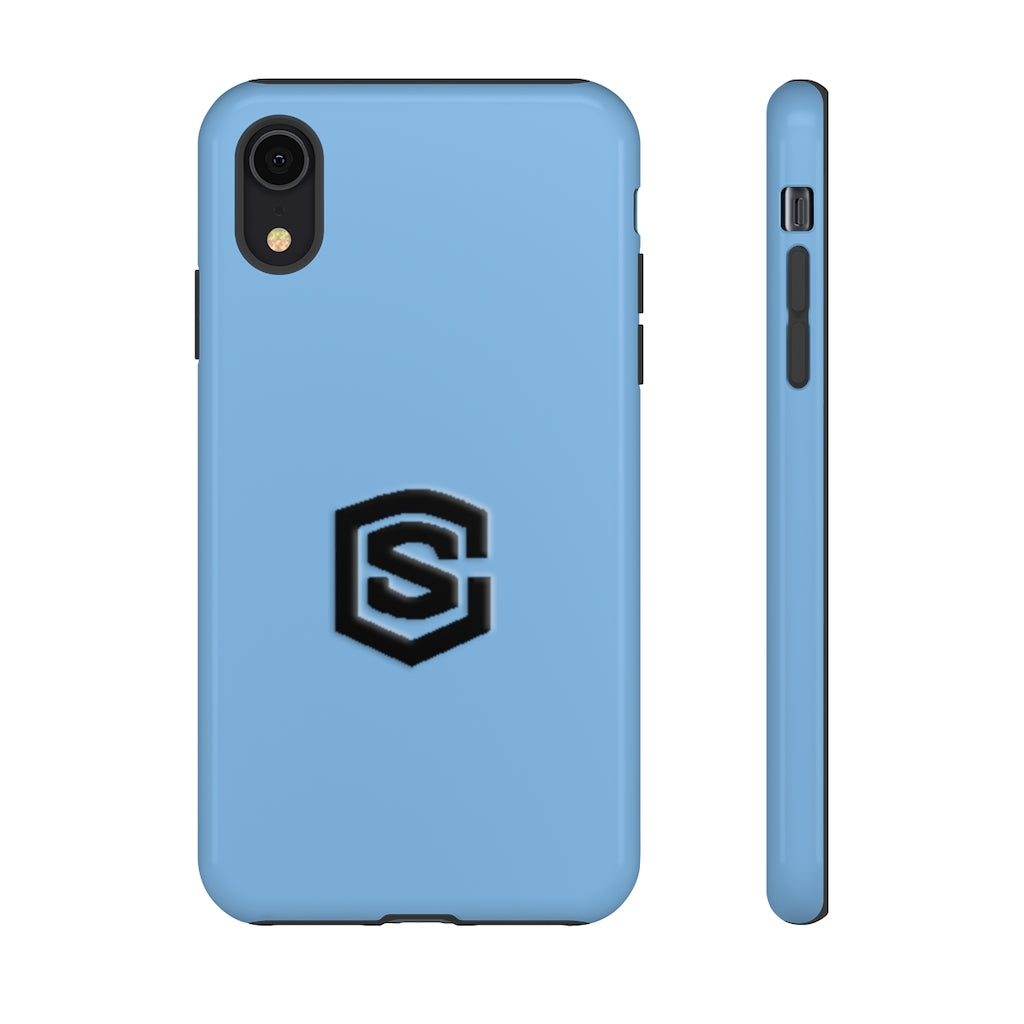 Blue Tough Cases Black Logo