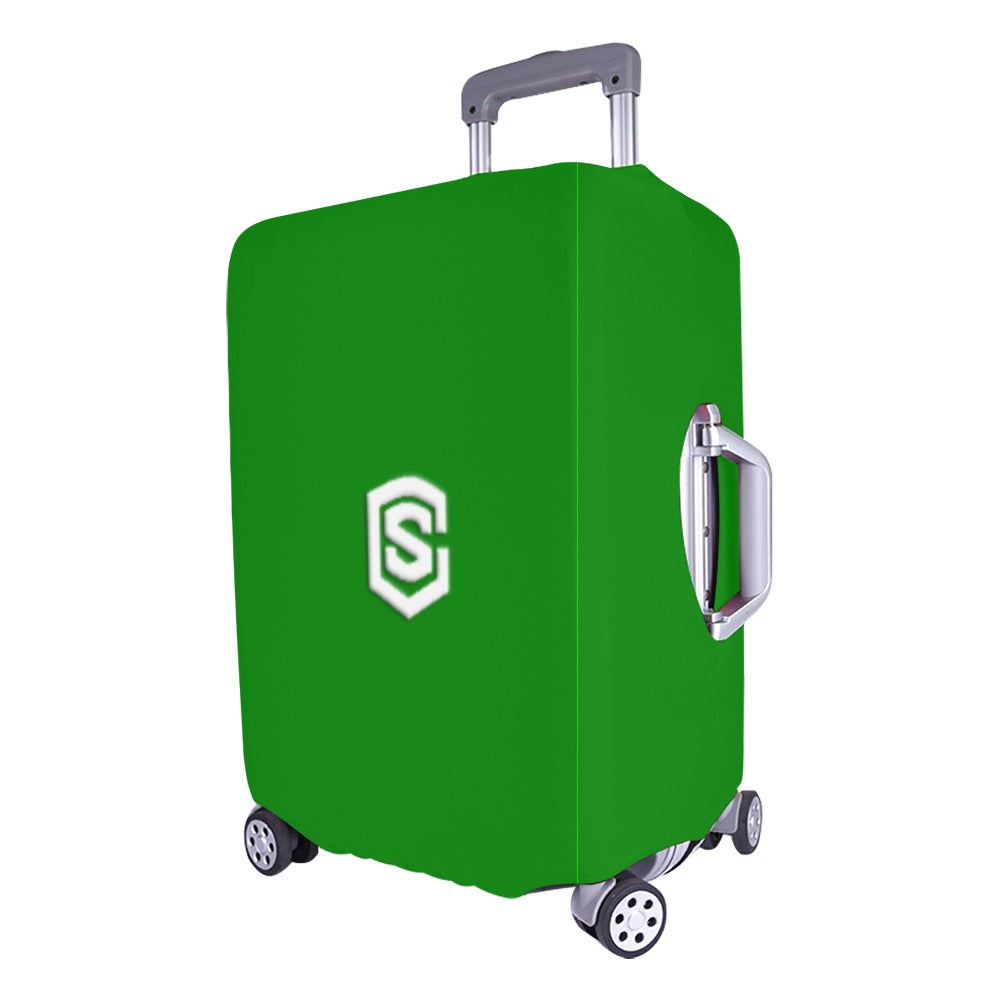 GREEN LUGGAGE COVER WITH WHITE LOGO Luggage Cover (Large Size) (26"-28")