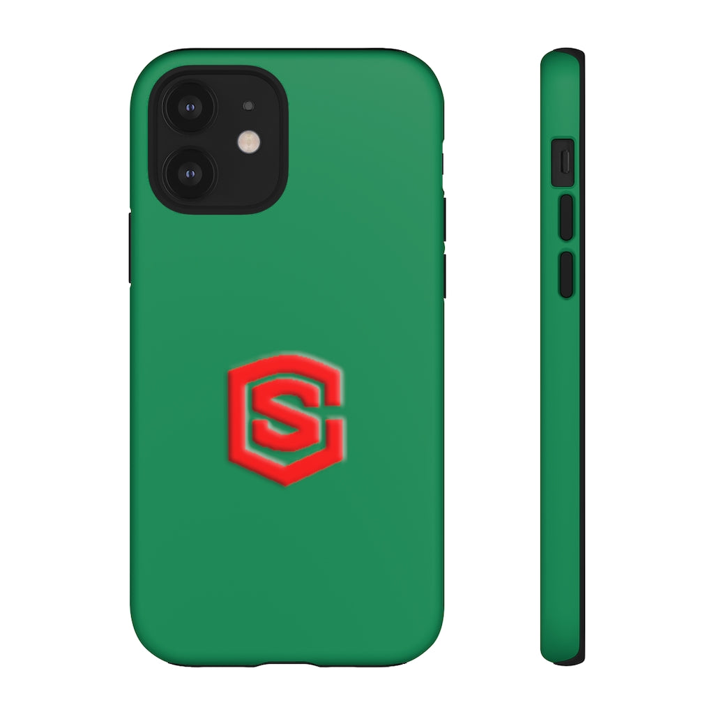 Green Tough Cases Red Logo