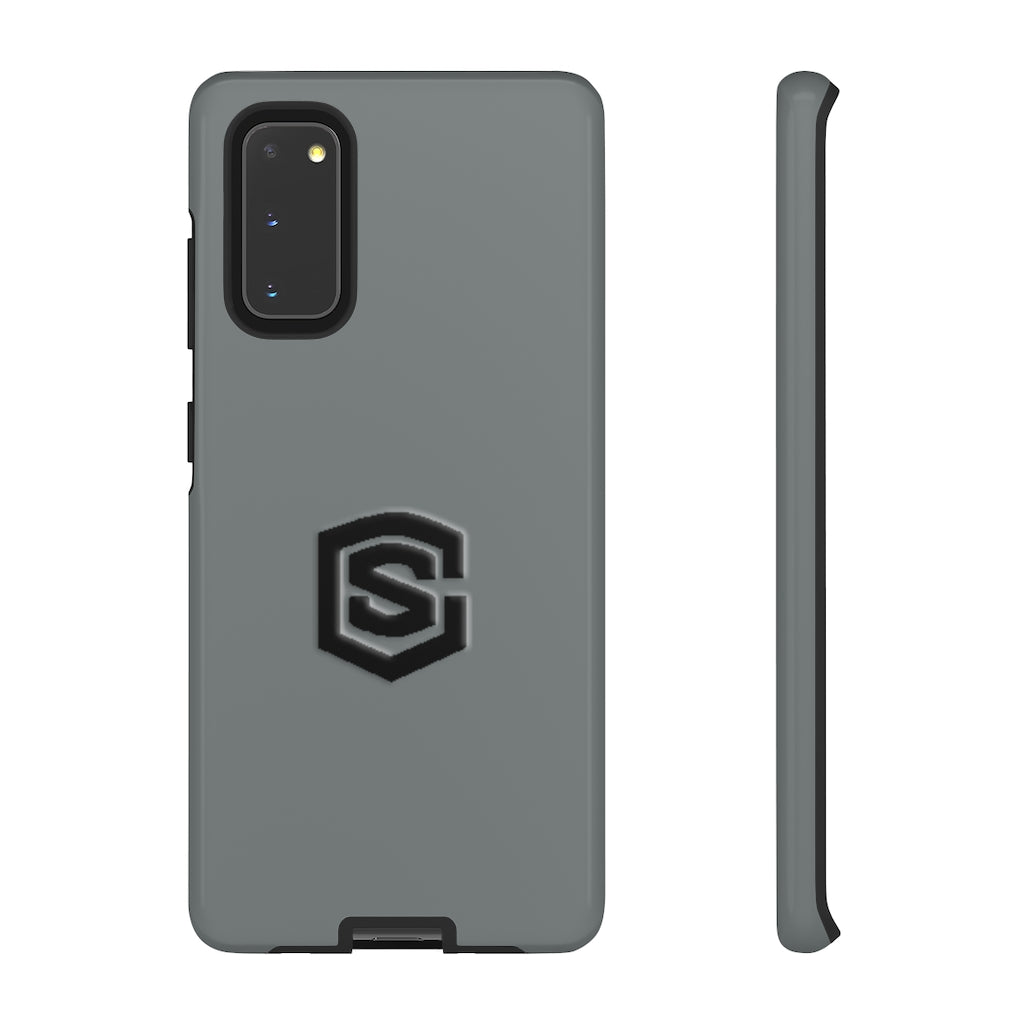 Grey Tough Cases Black Logo