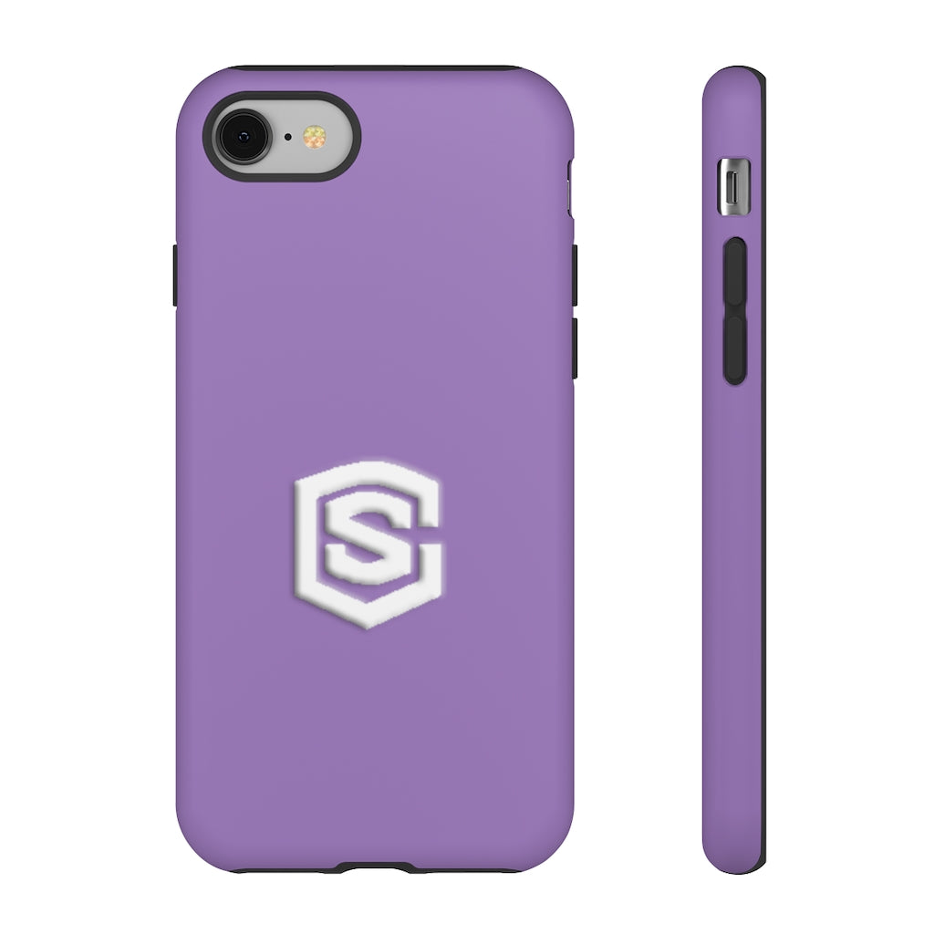 Purple Tough Cases White Logo