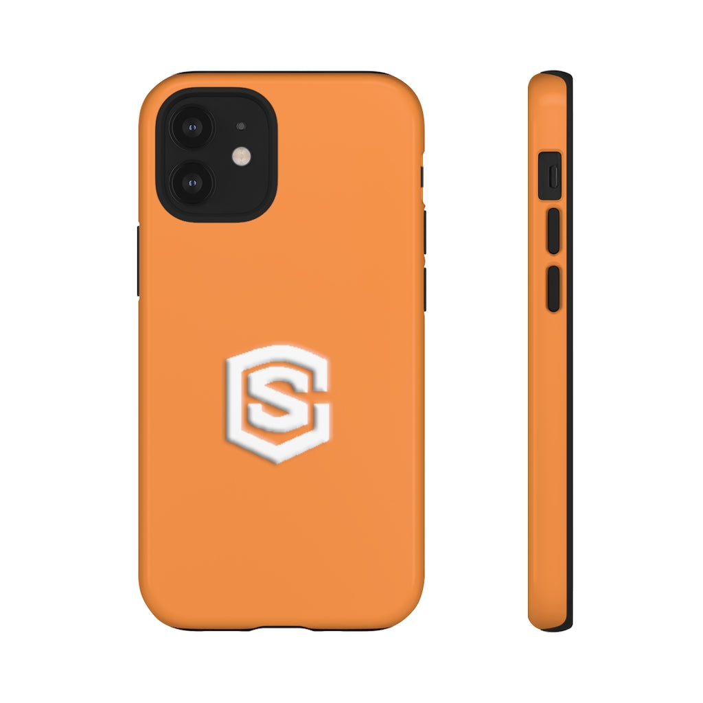 Orange Tough Cases White Logo